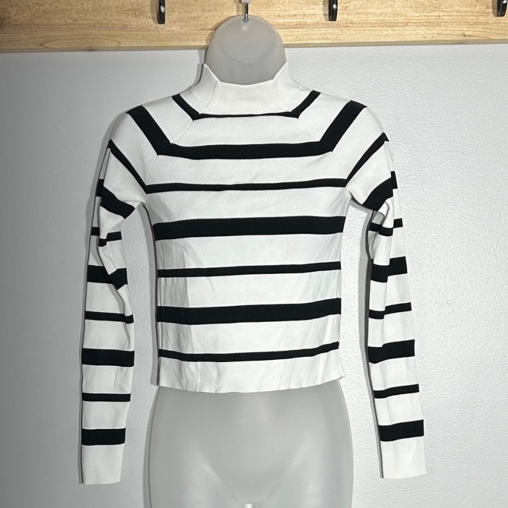 Ralph Lauren Black and White Striped Top